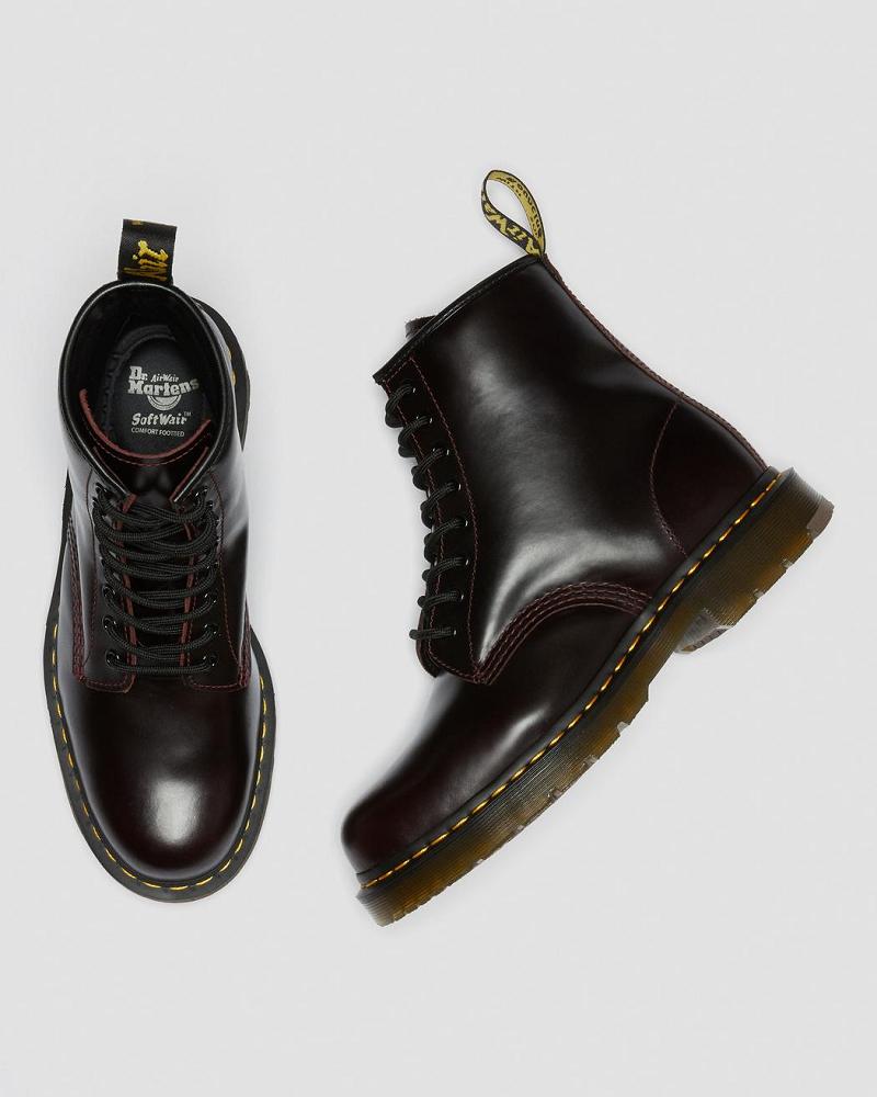 Dr Martens 1460 Slip Resistant Atlas Leren Werklaarzen Heren Bordeaux | NL 187ILH